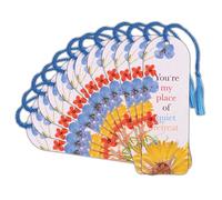 Dicksons Inspirational Christian Tassel Bookmark for Books, Bible Study, & Journals 2 x 6 Inch Paper You are My Place of Quiet Retreat Pack of 12