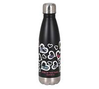 Dicksons Inspirational Christian Travel Sport Water Bottle, Hot or Iced Beverage, 17 Ounce Stainless Steel With Screw-On Lid Hearts Think on These Things