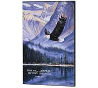 Dicksons Inspirational Christian Wall Hanging Plaque Décor for Home 12 x 16 Inch MDF Soar on Wings Like Eagles