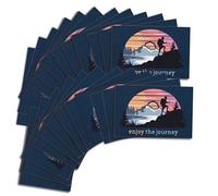 Dicksons Inspirational Itty Bitty Blessing Card Bookmark, Handout Cards for Encouragement 2 x 3 Inch Paper Enjoy The Journey Mountain Sunset Pack of 24