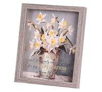 Dicksons My Soul Wait Thou Only Upon God Framed Tabletop Decor 11 x 9 Inch - Scripture Floral Wall Art - Christian Inspirational Home Decor Sign for Shelf Desk Mantel