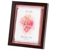 Dicksons Scripture Wall Art With Rich Dark Wood Frame, Inspirational Christian Home Décor 11 x 9 Inch Strawberry Lord Bless and Keep You