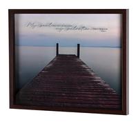 Dicksons Scripture Wall Art With Rich Dark Wood Frame, Inspirational Christian Home Décor 17 x 21 Inch Soul Finds Rest in God