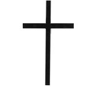 Dicksons Simple Matte Black 10 inch Metal Decorative Wall Cross