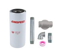 DICMIC 1200KTF7018 Fuel Filter Spin-on Particulate Replacement for Transfer Pump FR112 FR1210G FR610G 18 GPM 3/4" with 1200KTG9075 Filter Head and 3/4” ST Elbow and 3/4 x 7” Nipple