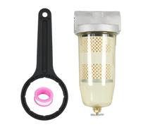 DICMIC Fuel Tank Filter Assembly with Wrench Replacement for Gasoline and Diesel Water Separate 30 Micron Max 25 Gpm 150 Psi with 3/4” NPT Top Cap
