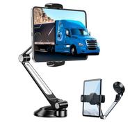 DICMKY Tablet Holder for Truck, 360° Long Arm Suction Cup Dashboard Windshield Heavy Duty Tablet Holder for Semi Truck/SUV/Van, Vehicle Accessories for iPad