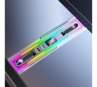 DICMKY Tesla USB Hub for Model 3 Highland 2024-2025 & Model Y Juniper 2026 with RGB Light, 4-Port Docking Station Tesla Gifts Men, Tesla Phone Charger Charging Hub Center Console Organizer Accessories