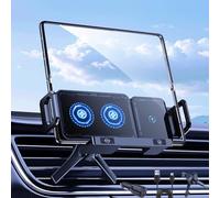 DICMKY Wireless Car Charger Mount Holder for Samsung Galaxy Z Fold 7 6 5 4 3 2, Rotatable Air Vent Dual Coils Auto Clamping Fast Charging Phone Holder for iPhone 16 15, Samsung S25, Google Pixel 9 Pro