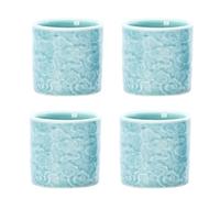 Dicmracy 3.4 Oz Espresso Cups for Coffee or Tea, Ceramic Demitasse Teacups, Japanese Asian Cups, Set of 2 (Turquoise, 2)