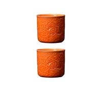Dicmracy Ceramic Espresso Cups Set of 2 or 4-3oz Demitasse Cups for Coffee & Tea, No Handles, Durable & Dishwasher Safe (bisque, 2)