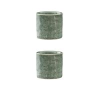 Dicmracy Ceramic Espresso Cups Set of 2 or 4-3oz Demitasse Cups for Coffee & Tea, No Handles, Durable & Dishwasher Safe (green, 2)