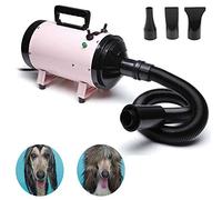 dicn Dog Hair Dryer Professional 2800W Low Noise with 3 Nozzles & Extendable Hose Fur Blaster Grooming Dryers Adjustable Temperature for Pets Cats Dogs