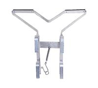 DICN Universal V-Shaped Aluminium Ladder Standoff Bracket, Non-Slip, Silver