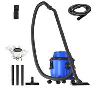 DICN Wet and Dry Vacuum Cleaner 800W House Cleaning 3-In-1 Wet-dry Vacuums with Blowing Function 15 Litre Large Container and 2M Power Cord Indoor & Outdoor for Home/Garden/Shop/Garage - Blue