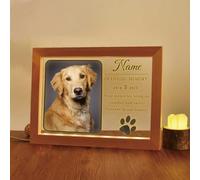 Dicodes Customized Dog Memorial Gift Night Light Personalized Light Up Picture Frame Acrylic Led Plaque Lamp Pet Sympathy Remembrance Gift (CWSK-Dog Paw)