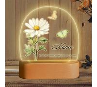 Dicodes Personalized Happy Birthday Night Light Gift with Photo Custom Acrylic Plaque Lamp Birthday Gift for Mom, Dad, Friends