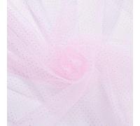 DICOSMETIC 1.6 x 3m Glitter Tulle Fabric Rolls Polyester Tulle Ribbons Tulle Glitter Shiny Fabric for DIY Tutu Dress Table Runner Skirt Crafts Sheer Wedding Backdrop Stage Decoration, Pearl Pink