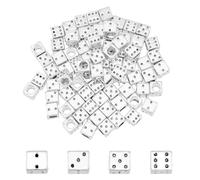 DICOSMETIC 100Pcs Antique Silver Cube Dice Beads, 7.5mm x 7mm x 7mm, Hole: 5mm, for DIY Jewelry Making