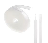 DICOSMETIC 10M Transparent PE Heat Shrink Tubing Roll ф10MM(0.39") Wire Shrink Wrap Tubing Cable Sealing Wiring Wrap for Wires Cables Protection Home Appliance Maintenance