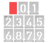 DICOSMETIC 10Pcs 10 Styles Numbers Stencil Stainless Steel Stencils Reusable 0-9 Digital Template Metal Stencil Templates for Painting Wood Carving Drawings Woodburning Engraving Scrapbooking