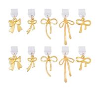 DICOSMETIC 10Pcs 5 Styles Dust Plug Charms Bulk Bowknot Type-C Charging Port Charm Cell Phone Charm Plug Cover Plastic Dust Plugs with Alloy Bow Charms USB C Port Cap Protector Pendant for Earphone