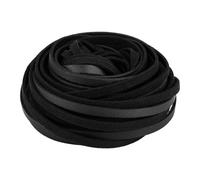 DICOSMETIC 10Pcs Black Leather Cord 5mm Wide Genuine Leather Strip Flat PU Leather Cord Leather Braiding String for Necklace Bracelet DIY Crafts(About 1m/pc)