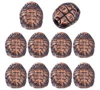 DICOSMETIC 10Pcs Turtle Shell Paracord Beads Knife Lanyard Beads Alloy EDC Beard Bead Red Copper Large Hole Tortoise Bead for Knife Lanyard Keychain Bracelet Jewelry Making, Hole: 5.5mm