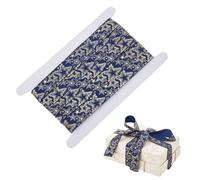 DICOSMETIC 12.5 Yards Star Printed Satin Ribbon Blue Star Ribbons 20mm Decorative Ribbon with Gold Foil for Gift Wrapping DIY Craft Wedding Party Bows Bouquet Mother's Day Supplies