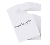 DICOSMETIC 120Pcs Blank Hang Tag Hanging Door Tags White Blank Door Knob Sign Hanger 5x3 Inch Parking Permit Hang Tags Hook Hanging Tab for DIY Craft Home Office Hotel Restaurant Decoration