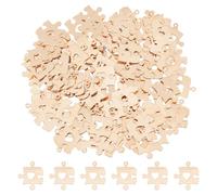 DICOSMETIC 120Pcs Light Gold Puzzle with Heart Charms Autism Awareness Charms Heart Love Charms Relationship Unique Jewelry Brass Dangle Charms for Jewelry Making, Hole: 1mm