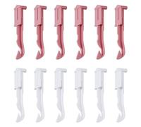 DICOSMETIC 12Pcs 2 Colors Knitting Machine Needles Knitting Crochet Adapter Hand Knitting Machine Replacement for DIY Knitting Craft, Pink & White