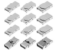 DICOSMETIC 12Pcs 3 Sizes Stainless Steel Watch Buckle 25mm Watch Clasps Replacement Rectangle Watch Buckles Watch Band Clasps Locking Clasps for Watch Accessories Making