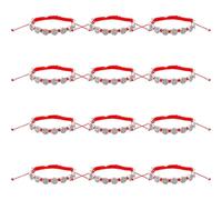 DICOSMETIC 12Pcs Saint Benedict Bracelets St. Benedict Rosary Bracelet Evil Protection Medal on Adjustable Red Cord Bracelet Catholic Religious Jewelry Gift for Men Women