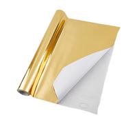 DICOSMETIC 13.12 FT/4 M Metallic-Vinylrolle Goldene Wandaufkleber Selbstklebende PET-Vinylfolie Zum Abziehen Und Aufkleben DIY-Kunstdekor-Wandaufkleber Für Autoschränke