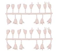 DICOSMETIC 14 Pairs 7 Styles Tiny Doll Hands for Doll Making Plastic Hand Gesture Set Joints Miniature Hands Unmovable Dolls Hand Replacement Parts for Small Dolls Making DIY Accessories