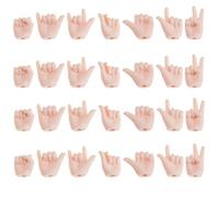 DICOSMETIC 14 Pairs Tiny Doll Hands for Doll Making 7.48 Inch Long Plastic Hand Gesture Set Joints Miniature Hands Movable Dolls Hand Replacement Parts for Small Dolls Making DIY Accessories