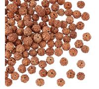 DICOSMETIC 150Pcs Rudraksha Beads Meditation Prayer Beads Round Loose Energy Beads 6mm Bodhi Beads Natural Wood Beads DIY Bracelet Jewelry Making