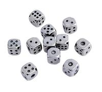 DICOSMETIC 15Pcs Stainless Steel Dice Beads 8mm Dice Beads Bulk Square Metal Spacer Bead Diagonal Holes Cube Bead for DIY Jewelry Making Bracelets Necklaces, Hole: 1~1.4mm