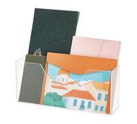 DICOSMETIC 1Pc Acrylic Mail Holders Tabletop Mail Organizer Boxes Clear File Rack Countertop Letter Holder Letters Storage Organizer Box for Home Office School