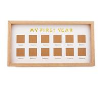 DICOSMETIC 1Pc My First Year Photo Frame First 12 Months Photo Frame Newborn Picture Frames Wood Picture Frames for Newborn 1st Birthday Nursery Decor Gift, 42x22x2.8cm
