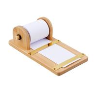 DICOSMETIC 1Pc Note Paper Dispenser Wooden Paper Roll Holder Wheat Sticky Note Dispenser with 1Pc Roll for Do Lists DIY Drawing Taking Note Artwork Daily Special Ideas