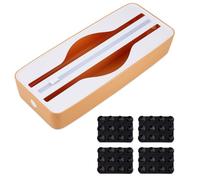 DICOSMETIC 1Pc Plastic Wrap Cutter Aluminum Foil Dispenser Cutter 2 in 1 Wrap Organizer Reusable Cling Film Slide Cutters PeachPuff Food Wraps Cutters for Aluminum Foil Wax Paper