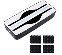 DICOSMETIC 1Pc Plastic Wrap Cutter Aluminum Foil Dispenser Cutter 2 in 1 Wrap Organizer Reusable Cling Film Slide Cutters Black Food Wraps Cutters for Aluminum Foil Wax Paper