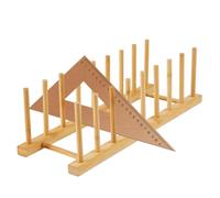 DICOSMETIC 1Pc Quilting Ruler Holder 8 Slot Bamoboo Ruler Storage Rack Sewing Rulers Stand Templates Rulers Storage Organizer for Tshirt Guides Sewing Room Accessories