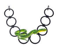DICOSMETIC 1Pc Snake Climbing Ring 8 Loops Snake Climbing Chain Toys 7.48 Inch Mini Snakes Enrichment Rings Ball Python Playground Climb Toys for Small Reptiles Chameleon Parrot