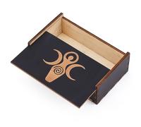 DICOSMETIC 1Pc Wood Tarot Card Box Small Tarot Storage Boxes Goddess Printed Card Case Fortune Telling Trinket Keepsake Box Rectangle Magic Cards Holder for Witchcraft Home Decor Stones Jewelry