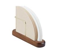 DICOSMETIC 1Set Coffee Filter Holder Cone Coffee Filter Holder Storage Wood Stainless Steel Paper Filters Stand Filters Storage Dispenser Rack for Bar Home Office