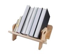 DICOSMETIC 1Set Wooden Desktop Bookshelf Small Tabletop Book Rack PapayaWhip Book Organizer Mini Bookcase Magazine Storage Holder for Files Letters CDs Display Office Home Living Room