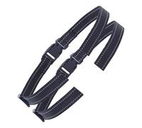 DICOSMETIC 2 Sets Collar Replacement Strap Adjustable Dog Collar Band 24.6x0.87~1.1 Inch/62.5x2.2~2.8cm Durable Nylon Replacement Strap Black Receiver Straps with Buckle for Night Walks Camping Hiking